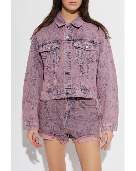 A Bathing Ape Red Denim Jacket