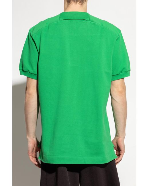 LACOSTE RUNWAY Green Polo With Logo for men