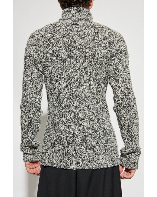 Dolce & Gabbana Gray Wool Turtleneck for men