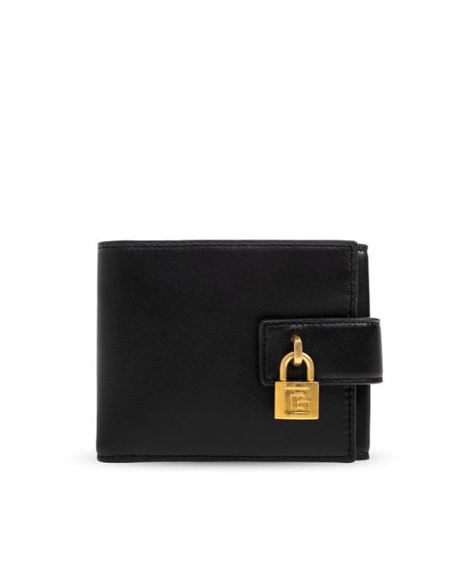 Balmain Black Leather Wallet