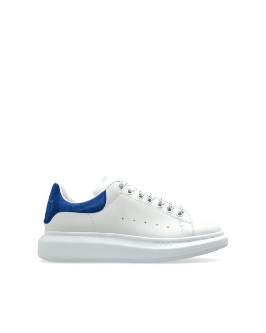 McQueen White Leather Sports Shoes for men