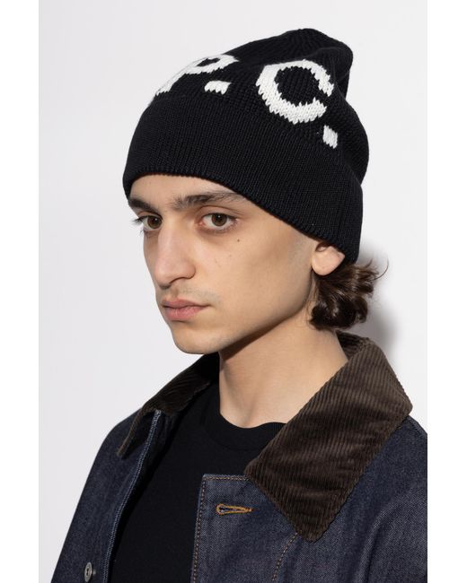 A.P.C. Black Cap With Logo