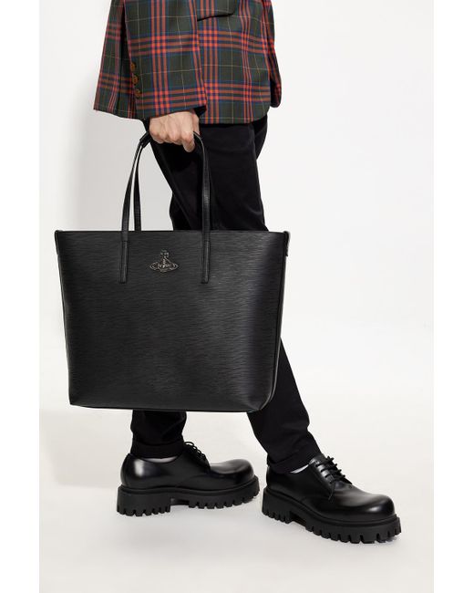 Vivienne Westwood Black 'polly' Shopper Bag