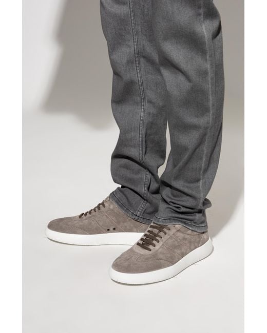Brioni Brown Suede Sports Shoes for men