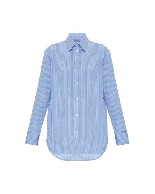 Balenciaga Blue Striped Shirt