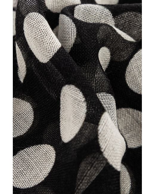 Moschino Natural Polka Dot Pattern Scarf