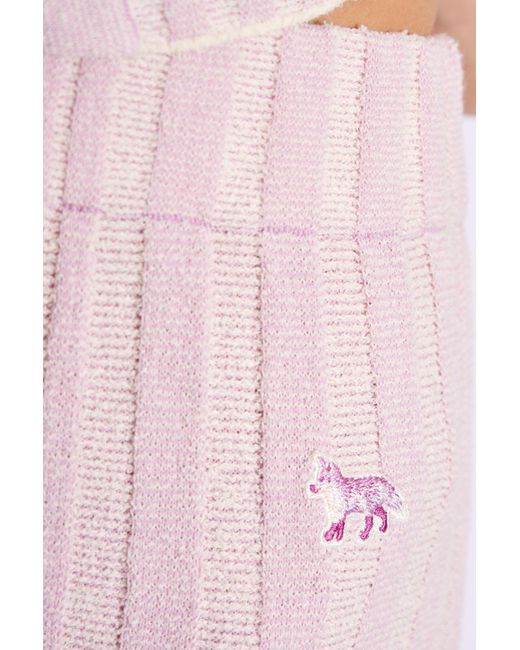 Maison Kitsuné Pink Cotton Skirt