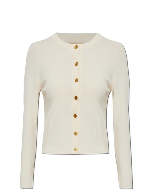 MICHAEL Michael Kors White Wool Cardigan