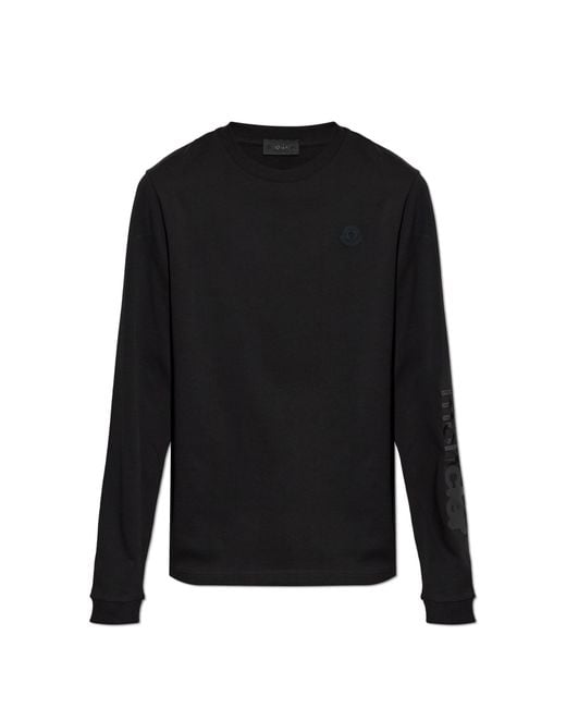 Moncler Black Long Sleeve T-Shirt for men