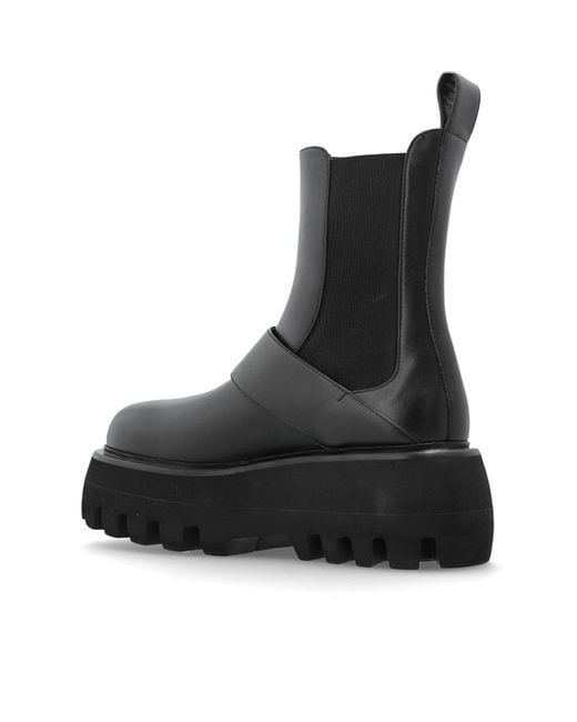 Alexander McQueen Black "Sofa" Platform Ankle Boots