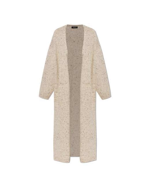 Fabiana Filippi Natural Long Cardigan With Lurex Thread