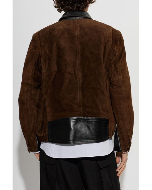 Sacai Black Suede Jacket for men