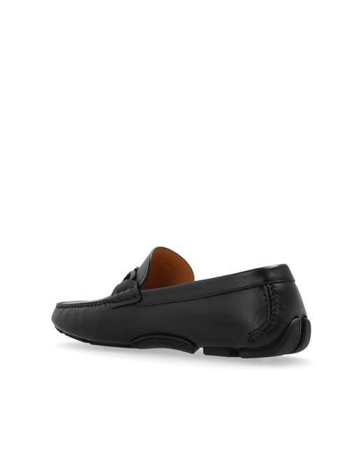 Ferragamo Black Leather Shoes Byte for men
