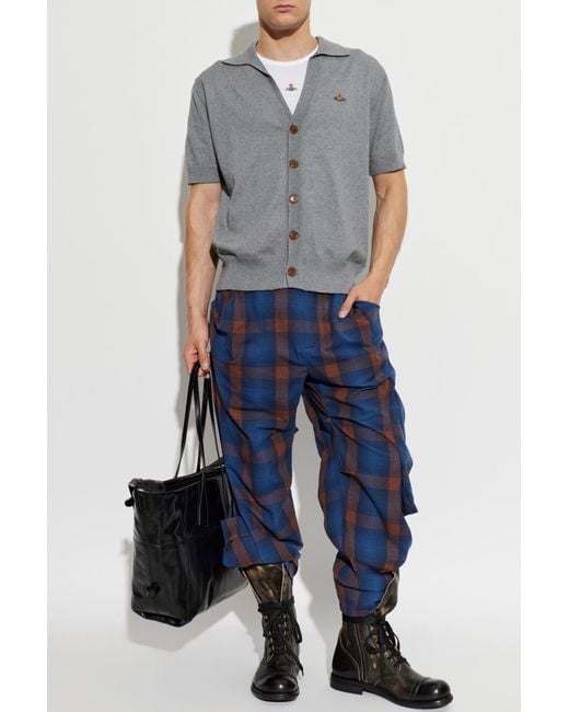 Vivienne Westwood Gray Short-Sleeved Cardigan for men