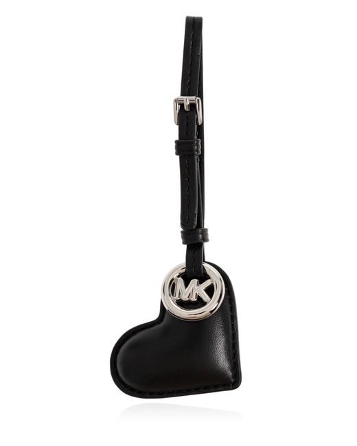 MICHAEL Michael Kors Black Keychain With A Heart-Shaped Pendant