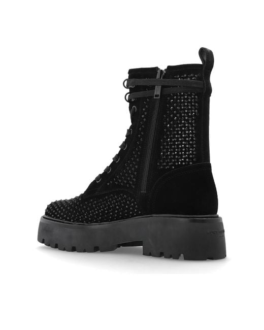 Kurt Geiger Black Chelsea Perf Ankle Boots