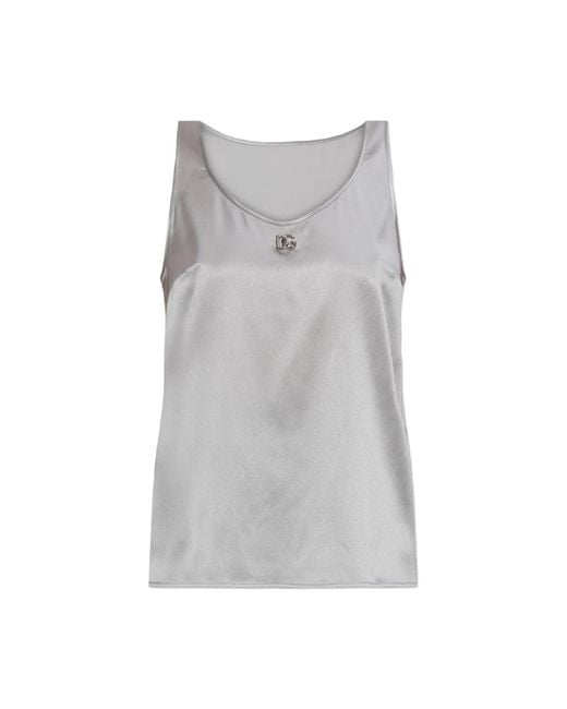 Dolce & Gabbana Gray Sleeveless Tops