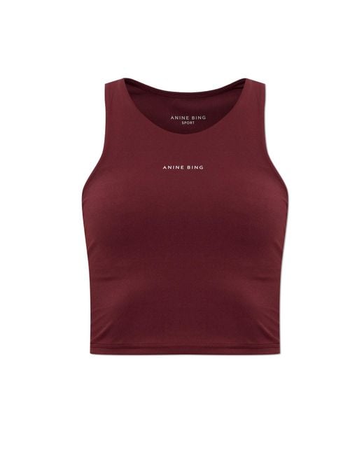 Anine Bing Red 'Elina' Training Top