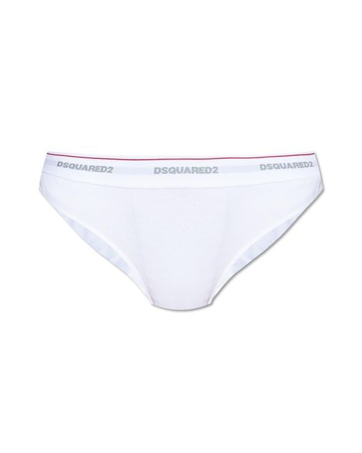 DSquared² White Briefs With Logo