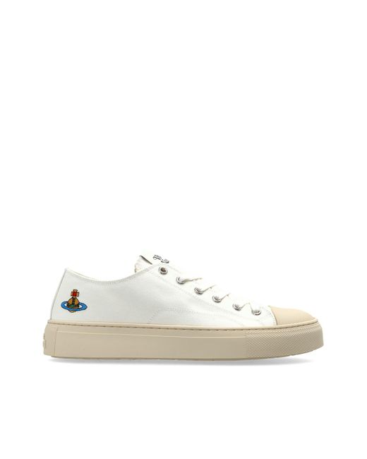 Vivienne Westwood White Plimsoll Low' Sports Shoes