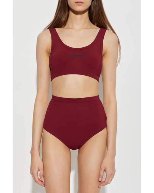 Jil Sander Red Bikini Bottom