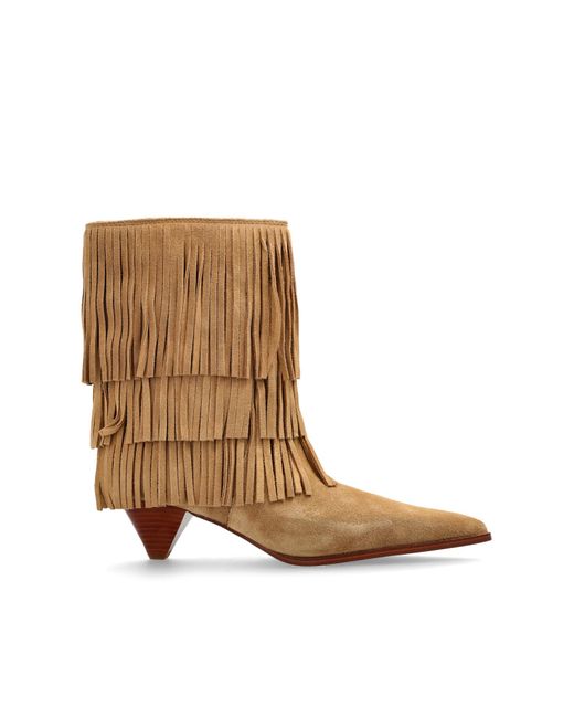 MICHAEL Michael Kors Brown Suede Heeled Ankle Boots "Jayla"