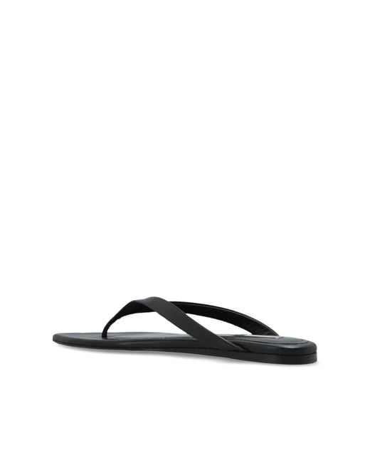 AMI White Leather Slides