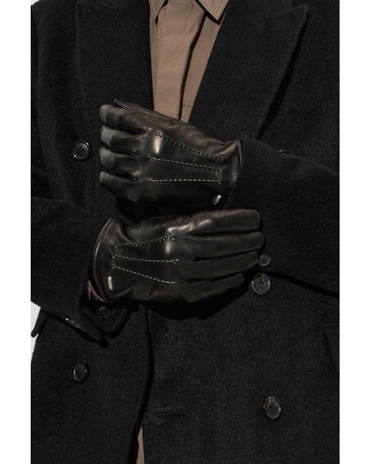 Our Legacy Black Leather Gloves for men