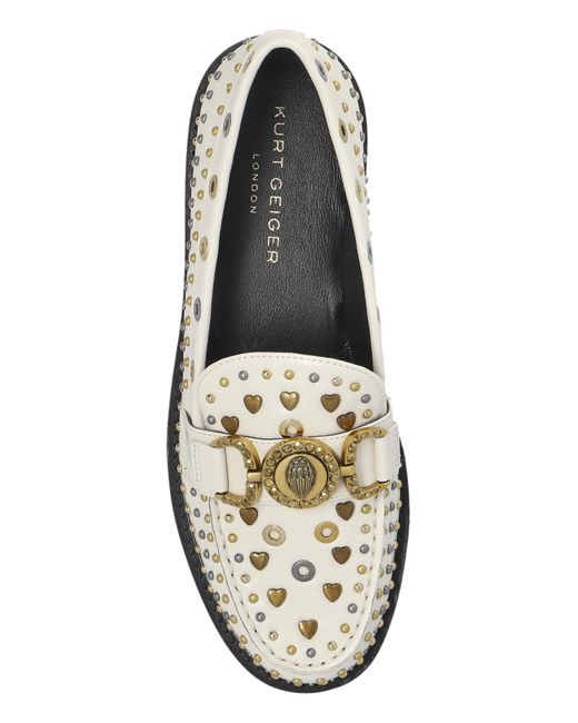 Kurt Geiger White "Mansion" Loafers