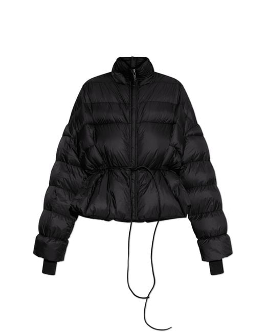 Rick Owens Black Down Jacket 'Sail'
