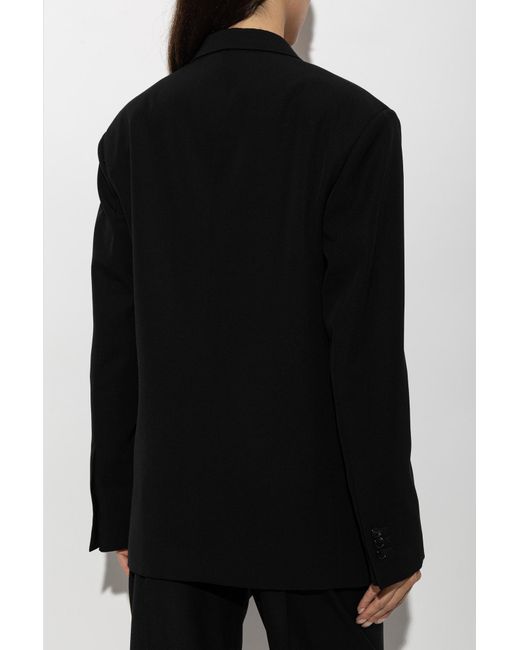 Loewe Black Wool Blazer With Open Lapels
