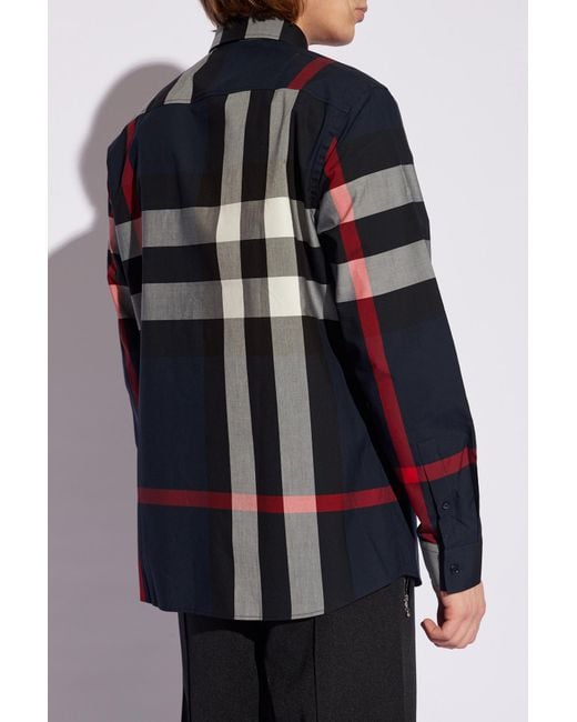 Burberry Black Checked Shirt for men