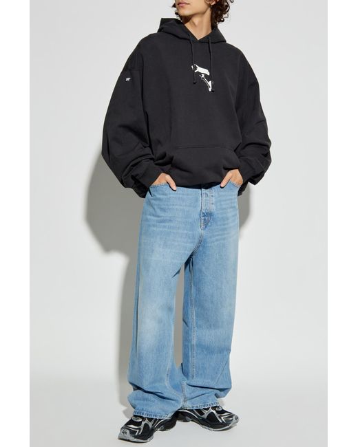 Vetements Blue Jeans With Logo for men