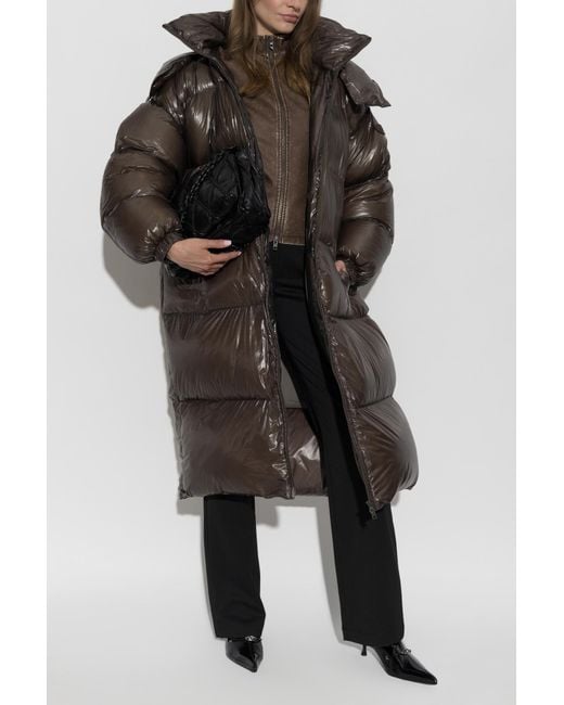 DIESEL Brown Long Down Jacket 'W-Isher'