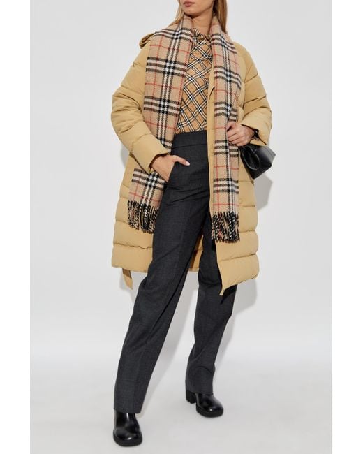 Burberry Natural Shirt With Check Pattern