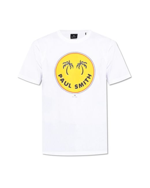 Paul Smith White T-Shirt With Print for men