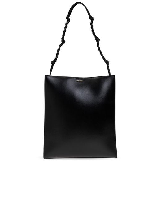 Jil Sander Black Leather 'Shopper' Bag