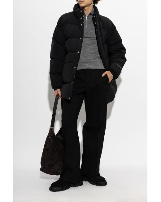 Jil Sander Black Insulated Jacket With Stand-Up Collar for men