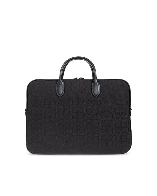 COACH Black Document Bag for men