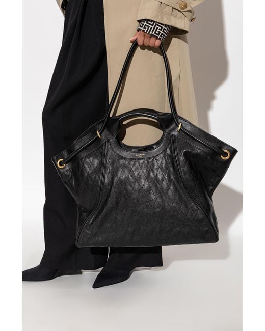 Balmain Black Leather Bag