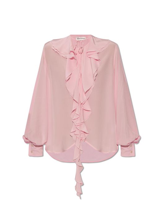 Victoria Beckham Pink Silk Shirt,