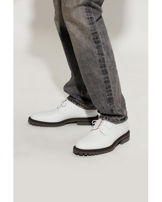 Common Projects Leather Derby Shoes in Gray for Men | Lyst