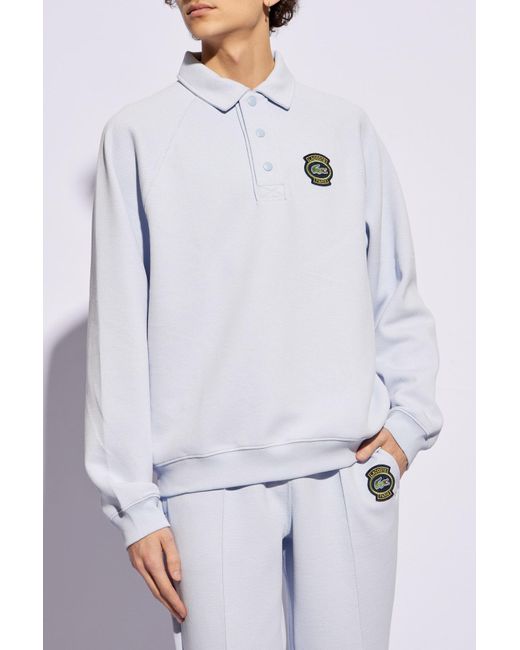 Lacoste White Polo Sweatshirt, for men