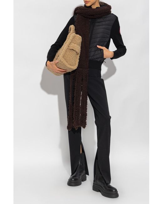 Canada Goose Black Cardigan With Quilted Frontal