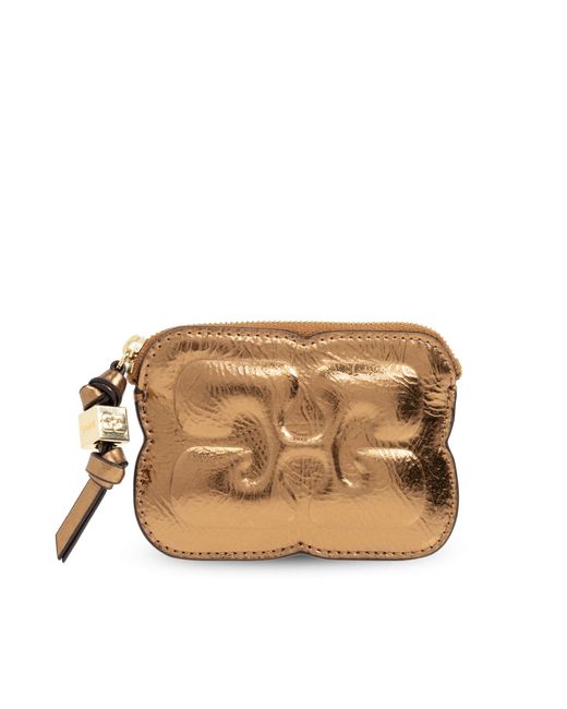 Ganni Brown Card Holder