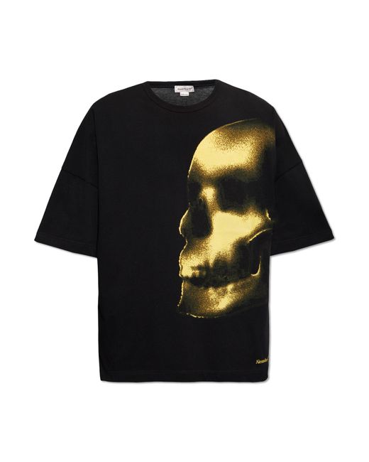 Alexander McQueen Printed Tshirt in Black Lyst