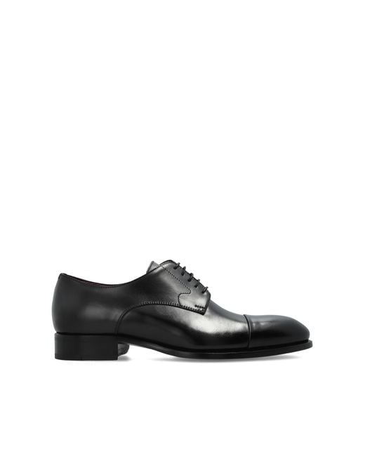 Brioni Black Leather Shoes for men