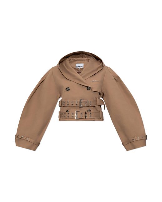 Ganni Black Hooded Jacket