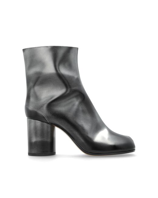 Maison Margiela Gray Ankle Boots With "Tabi" Cut-Out