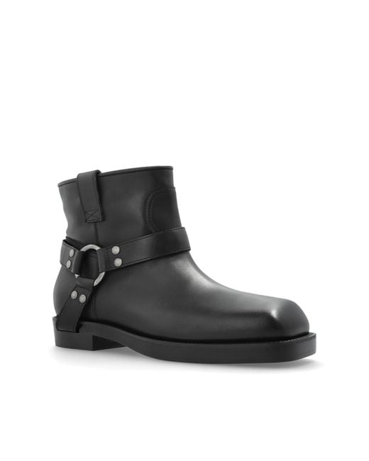 Balmain Black Leather Shoes for men